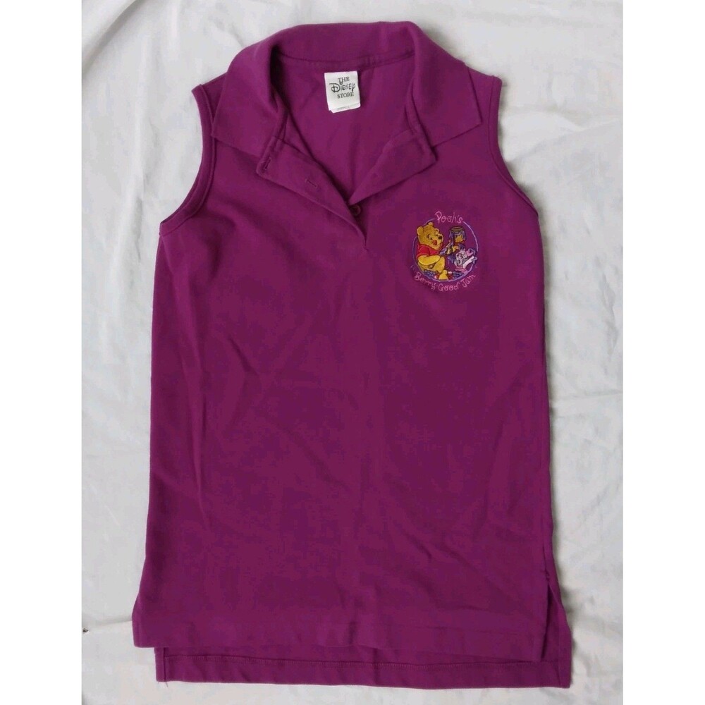 The Disney Store Sleeveless Polo Berry Winnie The Pooh Womens Size Small
